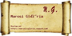 Marosi Glória névjegykártya